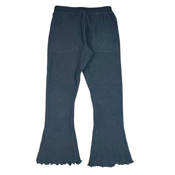 Free People Beach karina Sweater Black Textured Knit Flared Pants X-Small - Picture 2 of 10